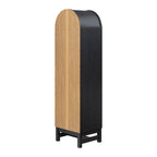 Better Homes & Gardens Juliet Narrow Arch Bookcase, Rich Black and Light Honey