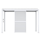 Mirador 10'x10' 111S Outdoor Pergola Accessories-Aluminum Fixed Shutter Wall, Dark Gray