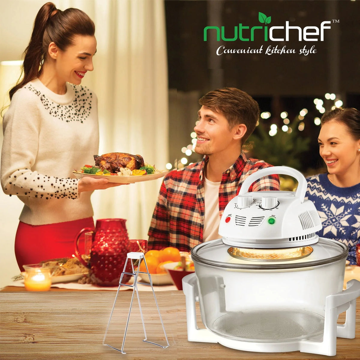 Nutrichef Halogen Oven Air-fryer/infrared Convection Cooker