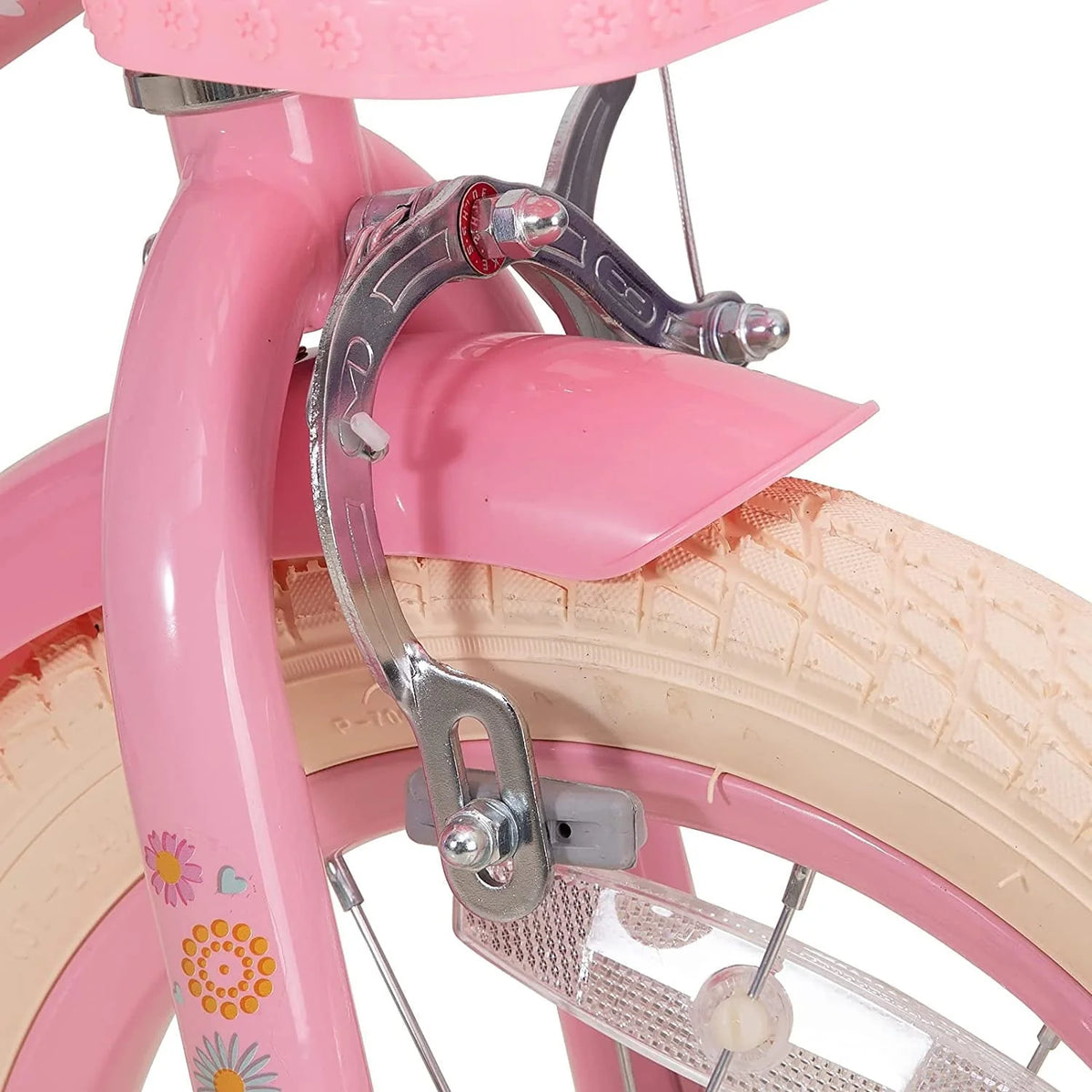 Little Daisy 12 Inch Kids Bike for 2 3 4 Years Girls with Training Wheels Princess Kids Bicycle with Basket Bike Streamers Toddler Cycle Bikes Pink