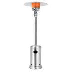 Costway 50000 BTU Propane Patio Heater Standing Steel with Wheels Grey
