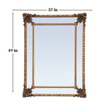 FFPEG Rectangular Baroque Style Antique Gold Mirror - Traditional Old-World Charm -Home Decor