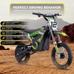 MotoTec 36v 1000w (HP112E) Electric Dirt Bike Blue