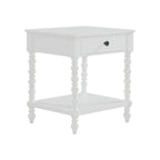 Pioneer Woman Harper Spindle Nightstand with USB Charging Ports, Adults and Teens, White Finish