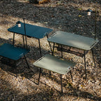 Naturehike, Portable Camping Table, Outdoor Detachable Tactical Camping Table, Lightweight Aluminium Camping Table with Light Pole, Adjustable Height