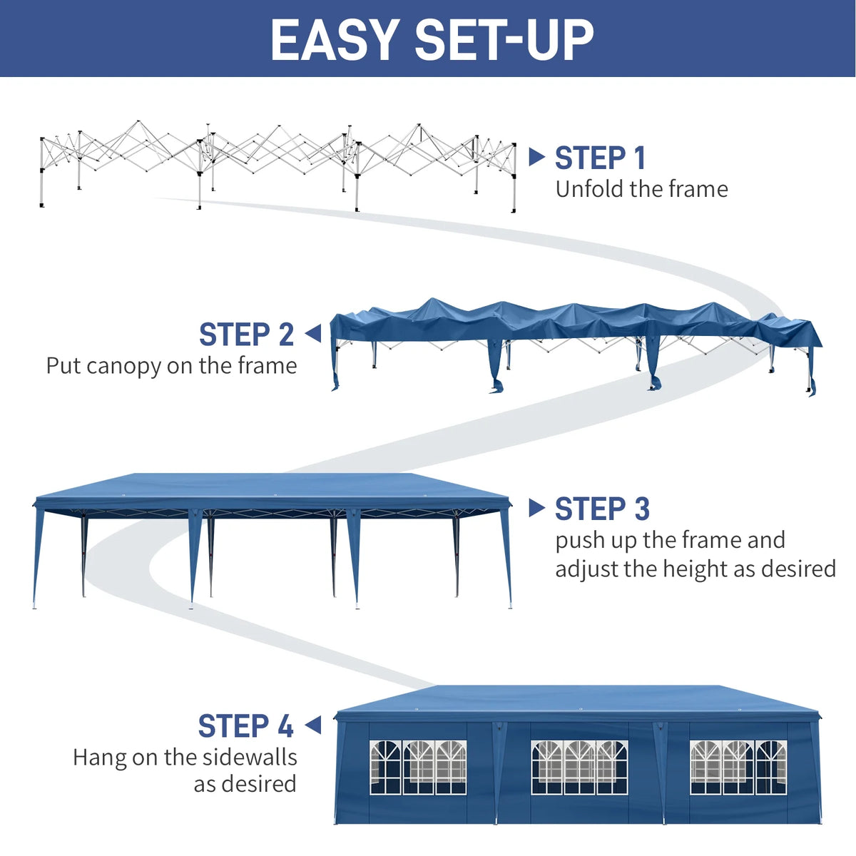 Ktaxon 10'X30'  Pop up Wedding Party Tent Foldable Gazebo W/8 Sidewalls Canopy White