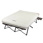 Coleman Cot and Thick Queen Air Mattress Combo Side Tables, Pump Included