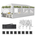Ktaxon 10'X30'  Pop up Wedding Party Tent Foldable Gazebo W/8 Sidewalls Canopy White