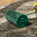 Landzie Compost Spreader 24 Inch Walk-Behind Lawn & Garden Spreader with Metal Mesh Basket