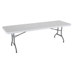 Lifetime Combo Set of (4) 8-Foot Rectangle Folding Tables & (32) Chairs, Indoor/Outdoor Use, White (80147)