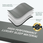 Elegear Self Inflating Sleeping Pad, 3.1" Ultra-Thick Memory Foam Camping Pad with Pillow Fast Inflating in 20s Insulated Camping Mattress Pad 4-Season Camp Sleeping Mat for Camping/Car/Tent