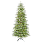 9' Pre-Lit Green Cypress Artificial Christmas Tree with 600 Warm White Twinkle LED Lights, by My Texas House