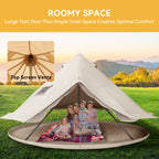 Dextrus Camping Tent with Stove Jacks & Windows for Outdoor Family Party, Camping, Picnic, Barbecue