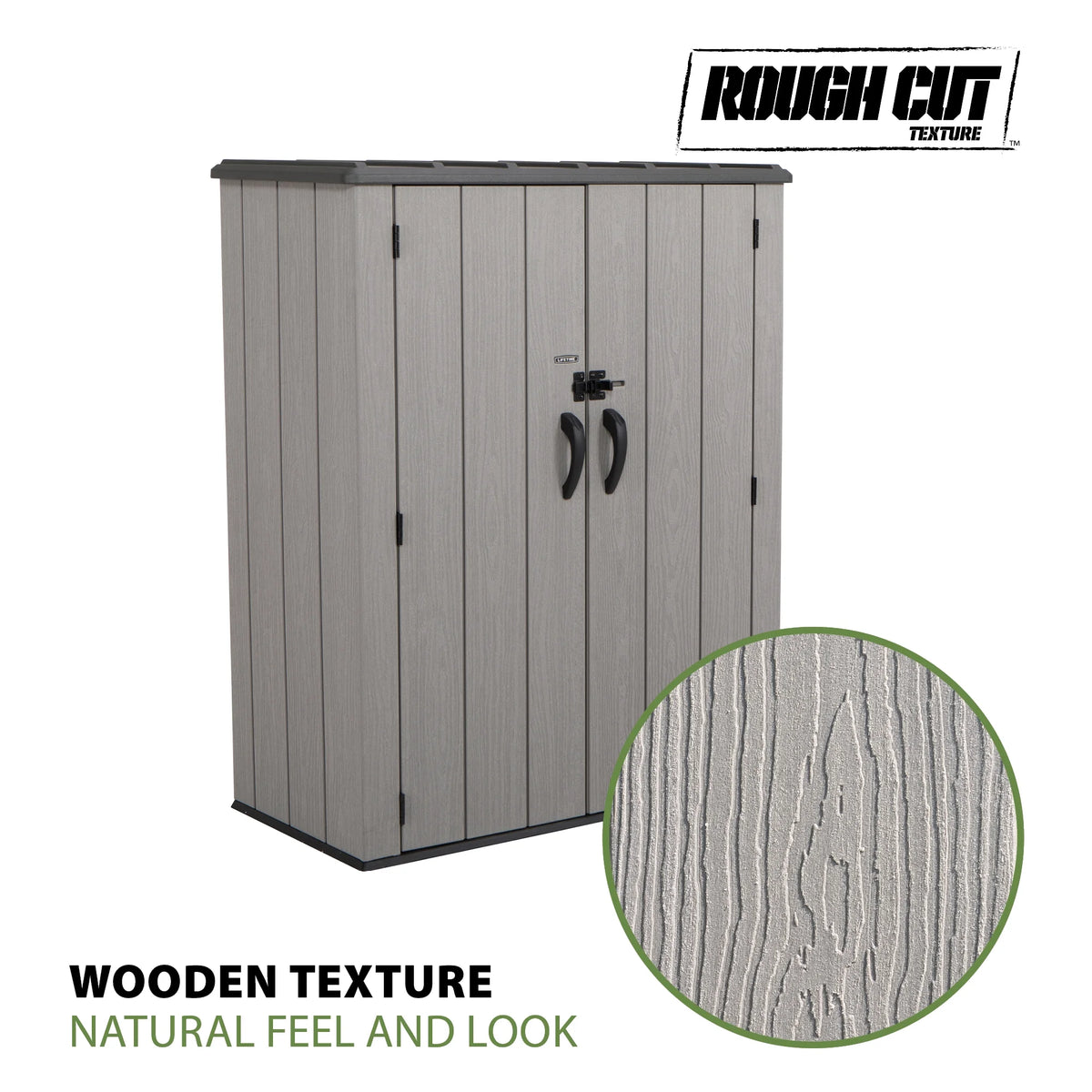 Lifetime Polyethylene Storage Shed, 53 cubic feet, Vertical, Gray (60300U)