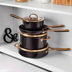 Thyme & Table Supreme 12-Piece Non-Stick Cookware Set, Pots and Pans Set- Bronze