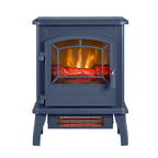 ClassicFlame 17.5"W Infrared Quartz Electric Stove Heater, Insignia Blue