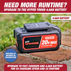Hyper Tough 20V Max 22-inch Cordless Battery Powered Hedge Trimmer, HT21-401-003-07