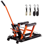 KFFKFF 1500 LB Hydraulic Motorcycle ATV Lift Jack Hydraulic Pump Hoist Jack ATV Dirt Bike Stand