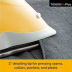 Oliso TG1600 Pro Plus 1800 Watt SmartIron with Auto Lift - for Clothes, Sewing, Quilting and Crafting Ironing | Diamond Ceramic-Flow Soleplate Steam Iron, Yellow