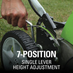 Greenworks 13 Amp 21-inch Corded Electric Walk-Behind Push Lawn Mower, 25112