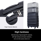 Tripcomp Hardside Luggage Set 3-Piece Set (21/25/29) Lightweight Suitcase 4-Wheeled Suitcase Set(Purple)