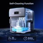 Simzlife Sphere Ice Maker,10 pcs/Hour, 150 pcs/Day,Clear Ice Ball Maker with Enhanced Insulation, with LCD Touch Screen, Self-Cleaning, Quiet Home and Bar Ice for Whiskey Bourbon Parties