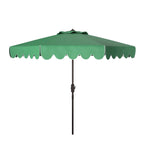 Safavieh Venice 9' Market Crank Tilt Patio Umbrella, Navy/White