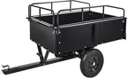 Heavy Duty Steel ATV Trailer,1600 Lbs Dump Cart, 15 Cubic Feet, Removable Sides, for Riding Lawn Mower Tractor