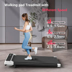 JURITS Walking Pad 2 in 1 for Walking and Jogging, Under Desk Treadmill for Home Office with Remote Control, Portable Walking Pad Treadmill Under Desk, Desk Treadmill in LED Display,Black