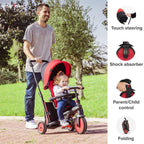 smarTrike 5 in 1 Modular Toddler Stroller Tricycle with 1 Handed Steering