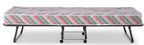 Linon Torino Folding Rollaway Guest Bed with 4" Innerspring Mattress, Cot