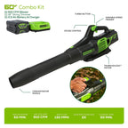Greenworks 60V Cordless 13" String Trimmer and 125 MPH 450 CFM Leaf Blower Combo Kit, 4Ah Battery & Charger