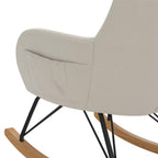 Baby Relax Robbie Rocker with Storage Pockets. Beige Linen