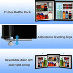 Mainstays 1.7 Cu. ft. Single Door Compact Refrigerator, Black, New