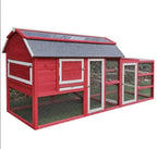 Chicken Coop Outlet Large 102" Wood Backyard Hen House Nesting Box & Run & Cleaning Tray