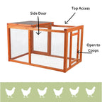 TRIXIE Weatherproof Outdoor Wooden Chicken Coop with 2 Nesting Boxes & Run, Brown