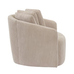 Beautiful Drew Accent Chair by Drew Barrymore, Cream Boucle