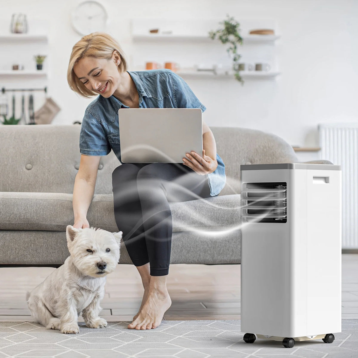 Moifoi 10000BTU  Portable Air Conditioner with Remote Control, AC Unit Covers up to 450 Sq. Ft.