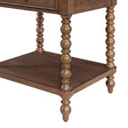 Pioneer Woman Harper Spindle Nightstand with USB Charging Ports, Adults and Teens, White Finish