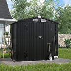 Clouddwell 6 ft. x 4 ft. Outdoor Storage Shed, Metal Garden Shed with Lockable Doors & Sloped Roof for Backyard, Patio, Poolside