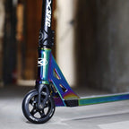 Xspec Oil Slick Neo Chrome Pro Stunt Kick Scooter. Rainbow Trick Scooter