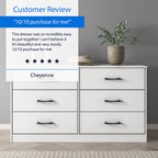 Mainstays Ardent 6 Drawer Dresser, White