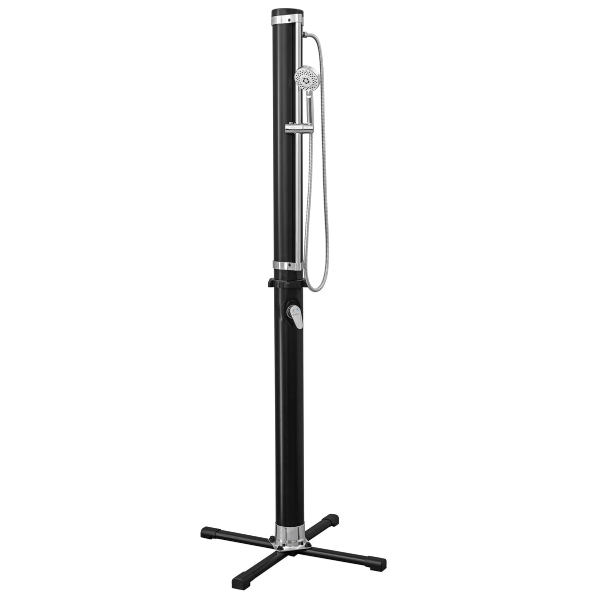 Bestway SolarFlow Outdoor Shower 2gal/8L: Oversized Shower Head and Stand, Easy Installation, & Adjustable Water Flow. Experience the ultimate convenience.