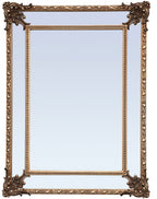 FFPEG Rectangular Baroque Style Antique Gold Mirror - Traditional Old-World Charm -Home Decor