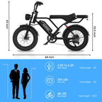 AOVOPRO AP20 Electric Bike for Adults 20 X 4.0 Fat Tire, 750W Off-Road E Bike, E-Mountain Bike 48V 15.6AH UL2849