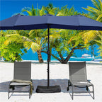 Topeakmart 13ft Patio Parasol Canopy with Crank, Tan