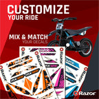 Razor Dirt Rocket MX125 Electric-Powered Dirt Bike - Black with Decal Included. for Child 5+