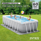 Open Box Intex 16' x 42" Prism Frame Rectangular Above Ground Swimming Pool Set
