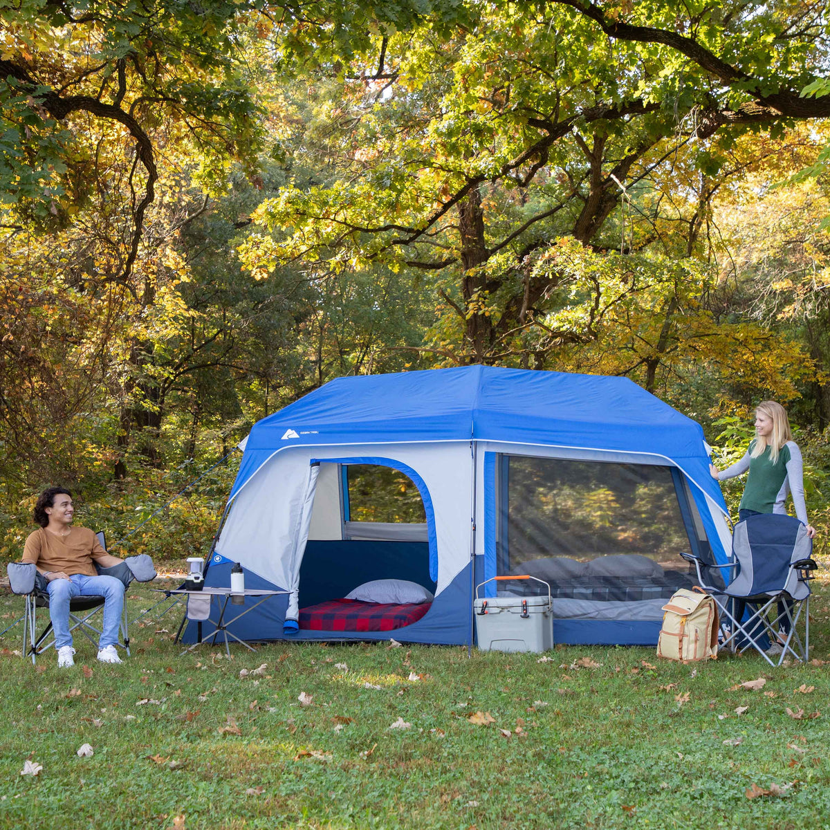 Ozark Trail 10-Person Cabin Tent with LED Lighted Poles