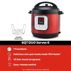 Instant Pot Duo™ 6 Quart Multi-Cooker, Red Stainless Steel